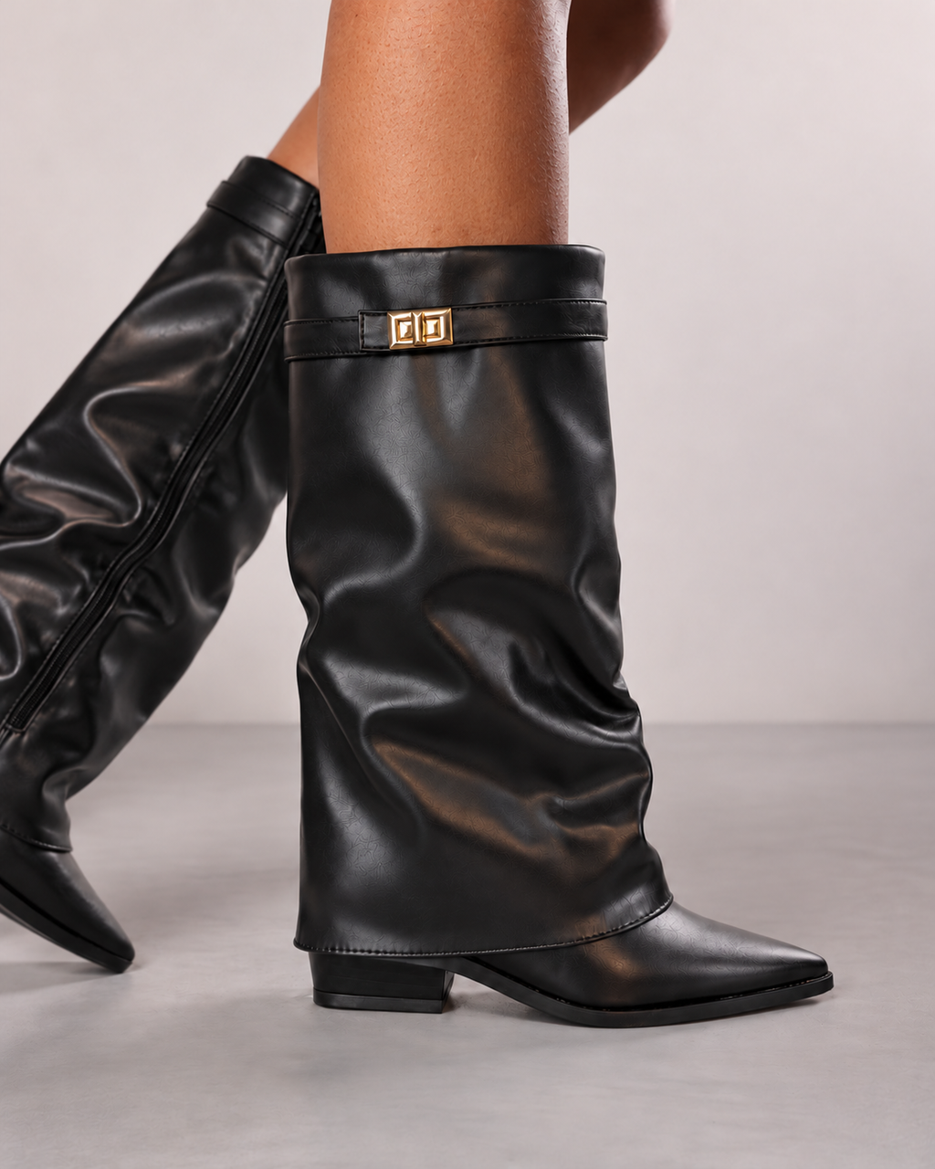 Bota alta negra Marbella