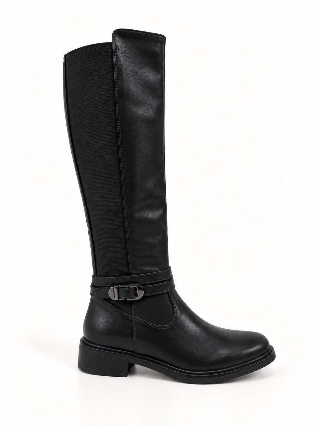 Botas altas Negras Manila (Caña elástica adaptable)
